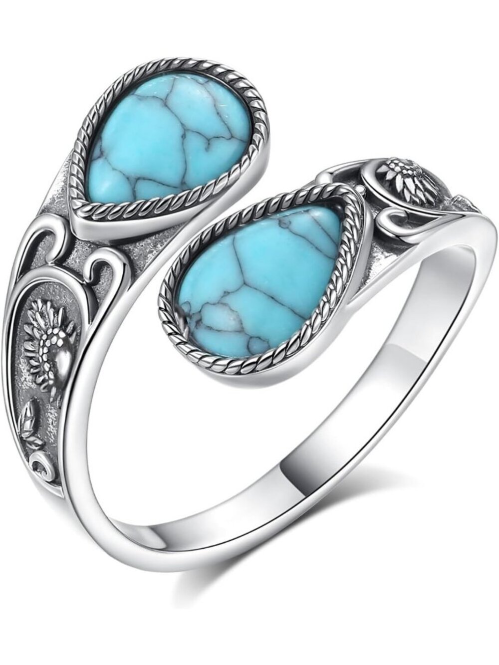 Adjustable 925 Sterling Silver Open Spoon Ring for Women & Men - Unique Gift